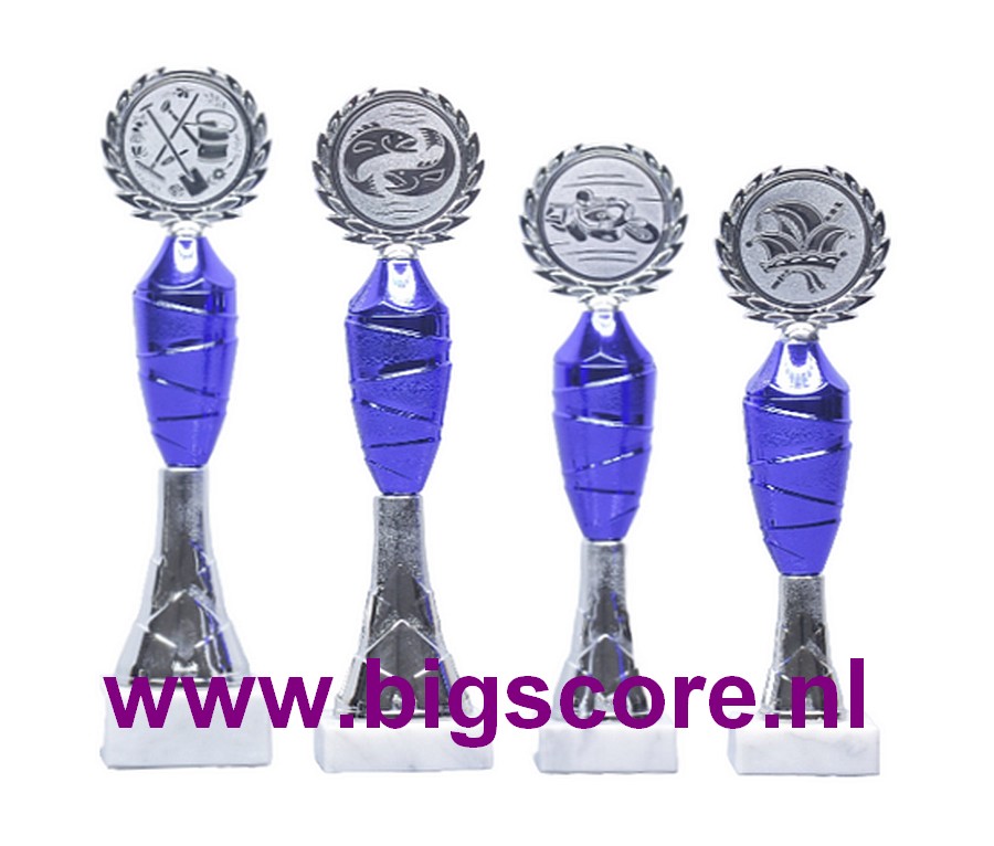 Z535 Kunststofbeker Blauw-Zilver